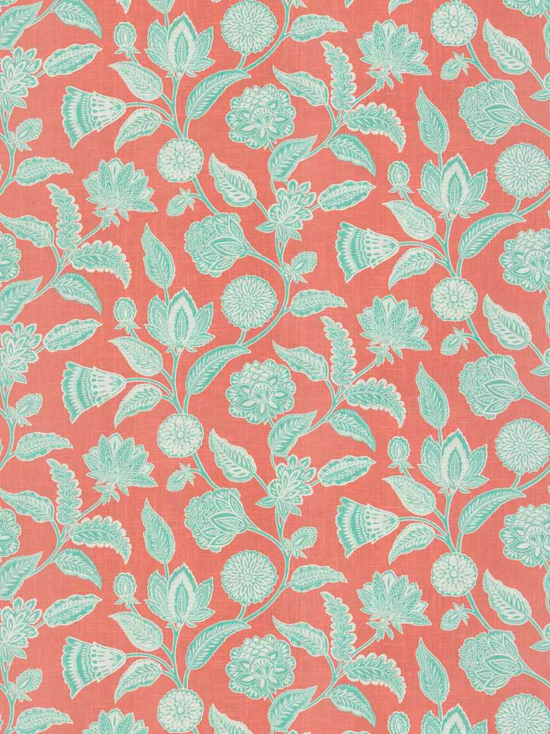 Fabric by the yard - Sound 74502 Coral Aqua