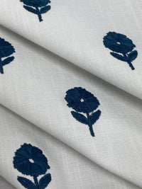 Fabric by the yard - Blossom & Lace 91947 Oxford Blue
