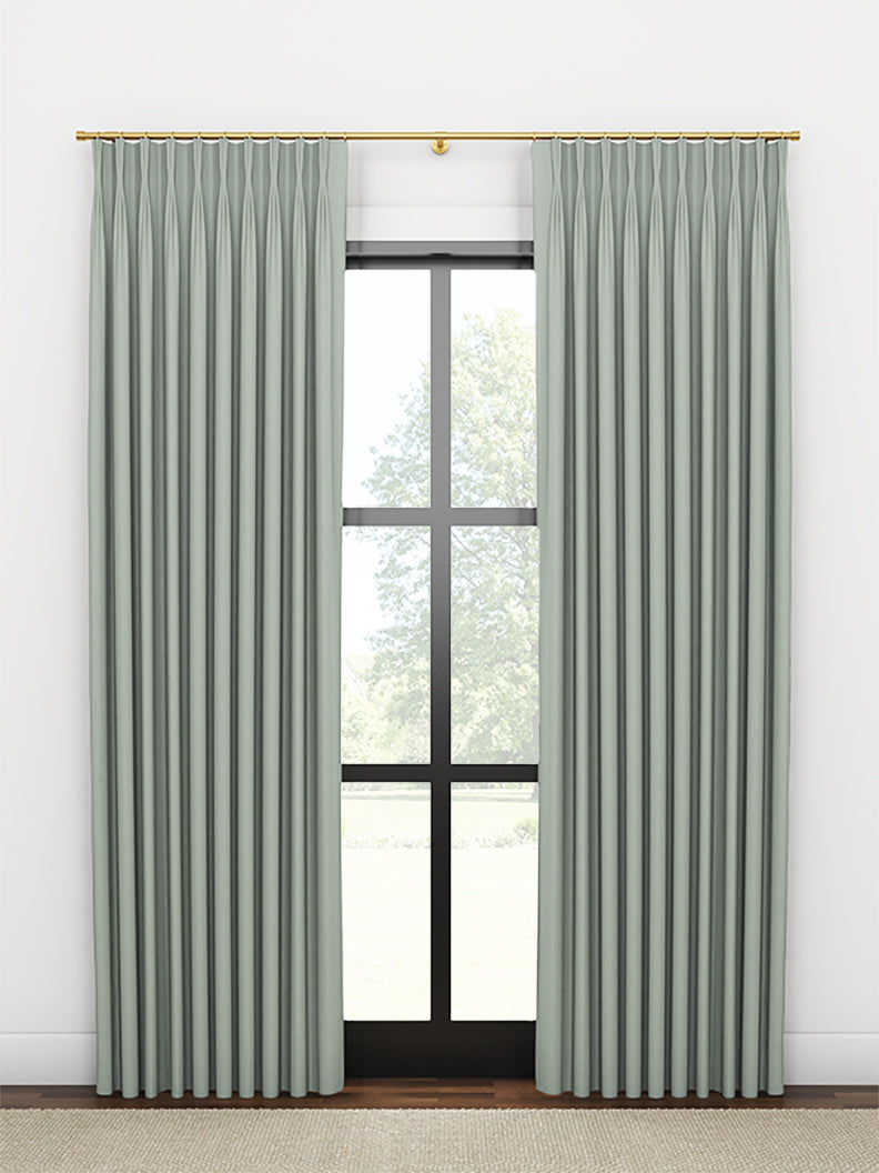 Quick Ship Panel, French Pleat, Pacific Linen, Double Width