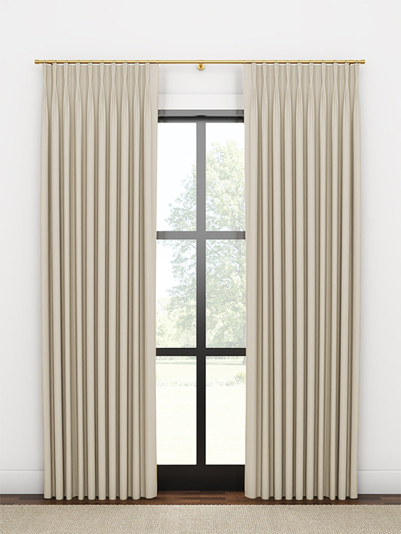Quick Ship Panel, French Pleat, Pacific Linen, Double Width