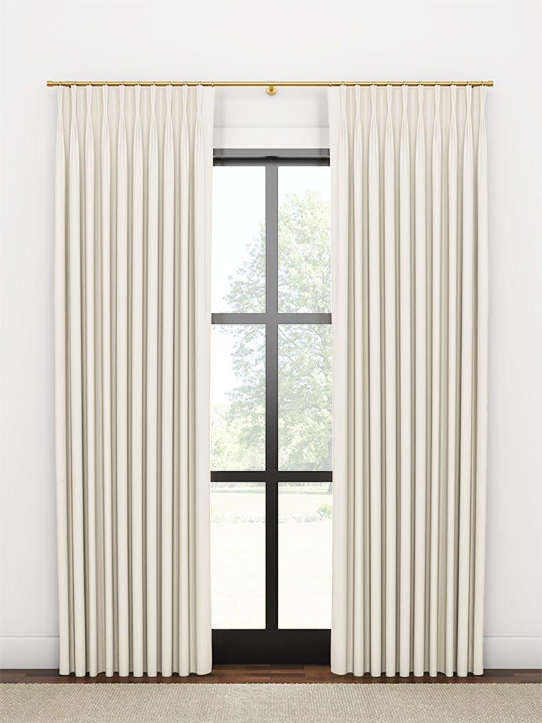 Quick Ship Panel, French Pleat, Pacific Linen, Double Width