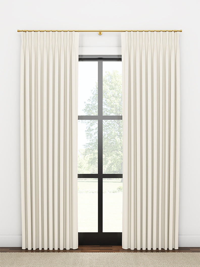 Quick Ship Panel, French Pleat, Pacific Linen, Double Width