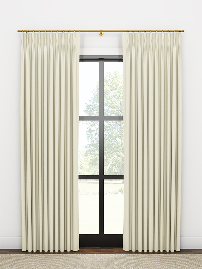 Quick Ship Panel, French Pleat, Rosemary Linen, Double Width