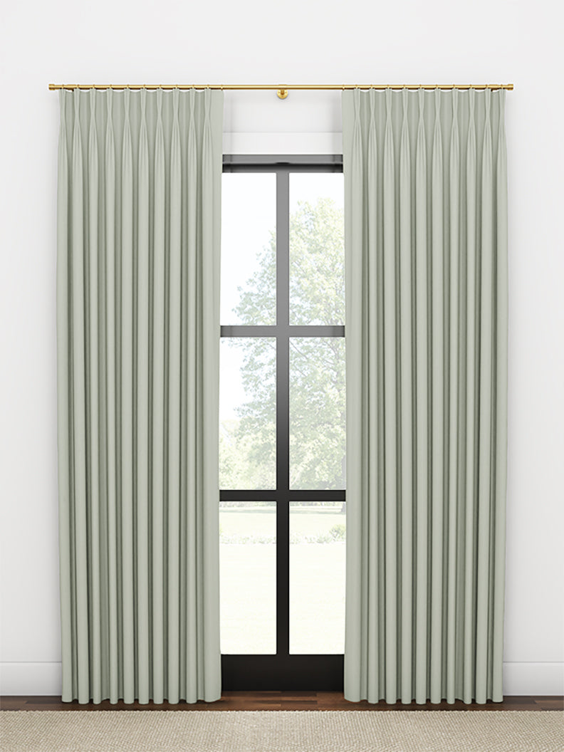 Quick Ship Panel, French Pleat, Rosemary Linen, Double Width
