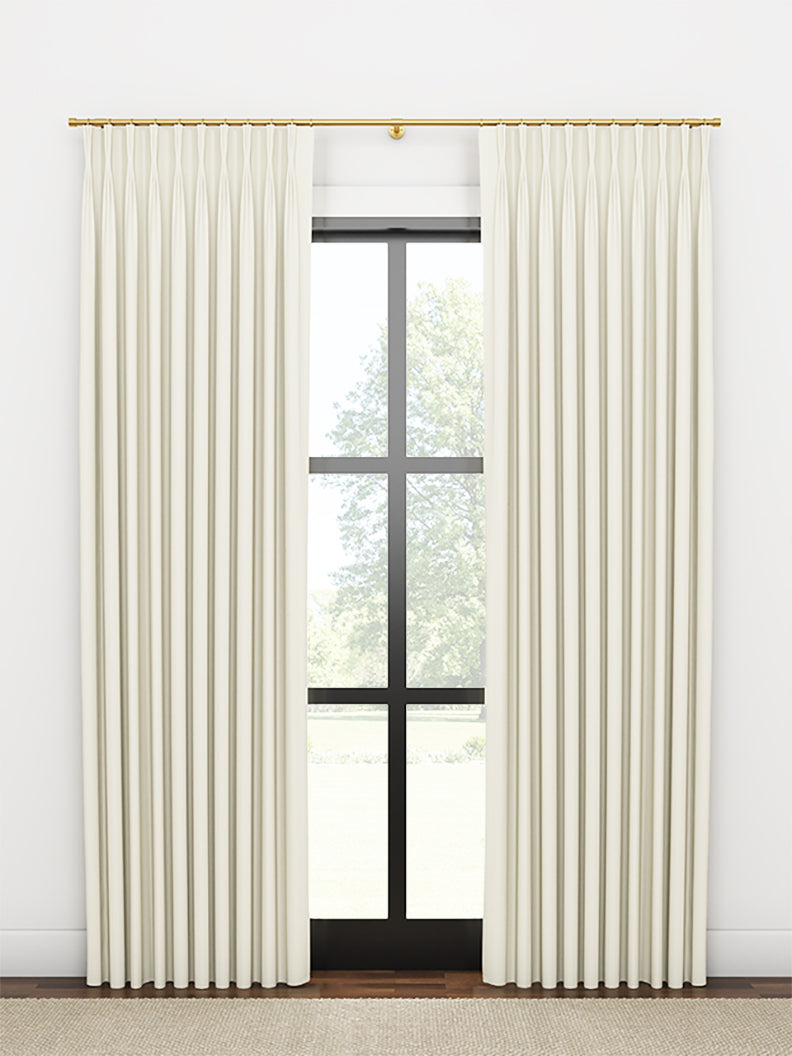 Quick Ship Panel, French Pleat, Rosemary Linen, Double Width