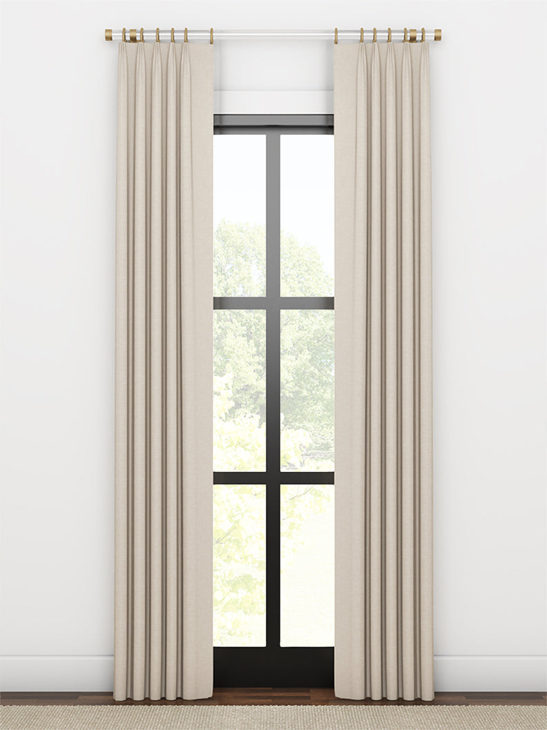 Quick Ship Panel, Euro Pleat, Winslow Linen