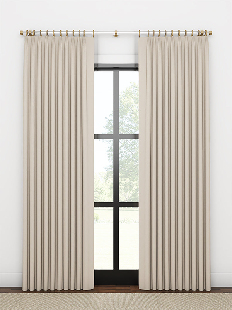 Quick Ship Panel, Euro Pleat, Winslow Linen