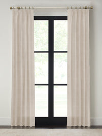 Quick Ship Panel , Euro Pleat, Rosemary Linen, Double Width