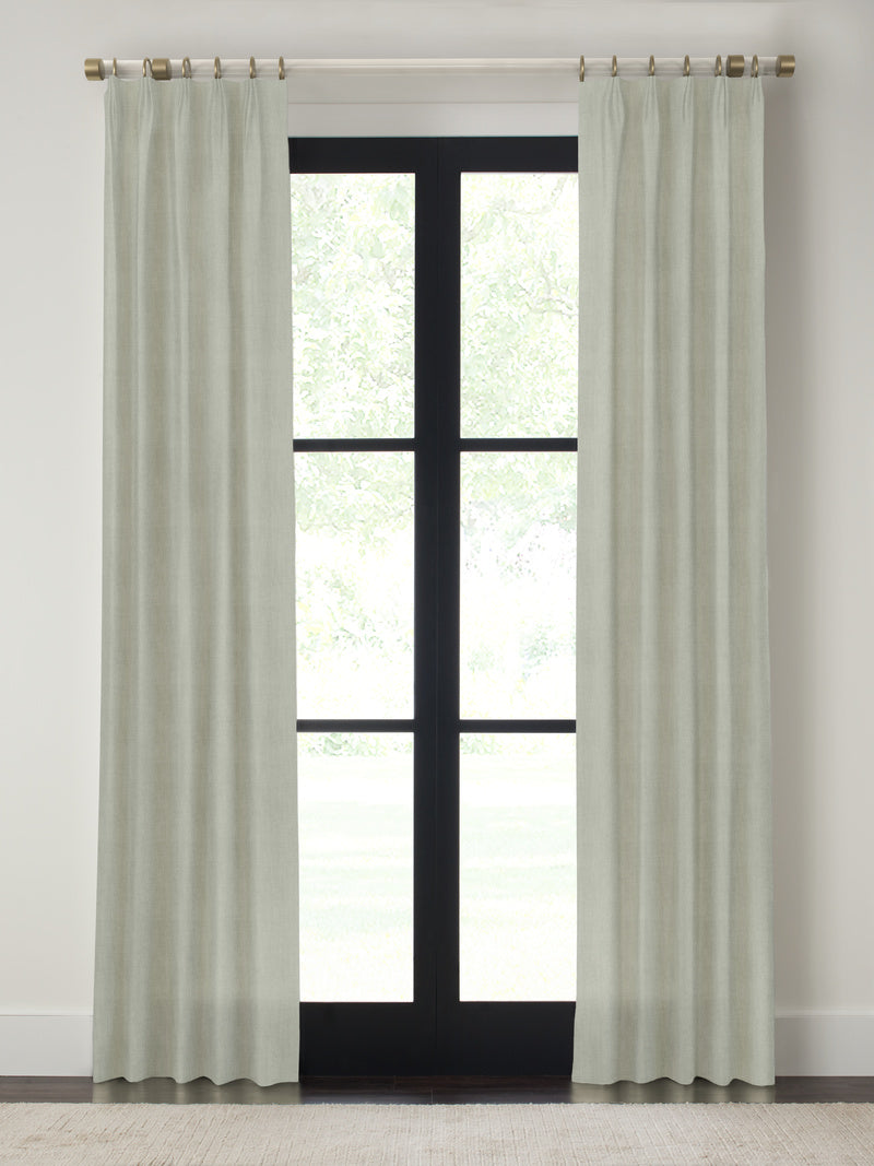 Quick Ship Panel , Euro Pleat, Pacific Linen, Double Width