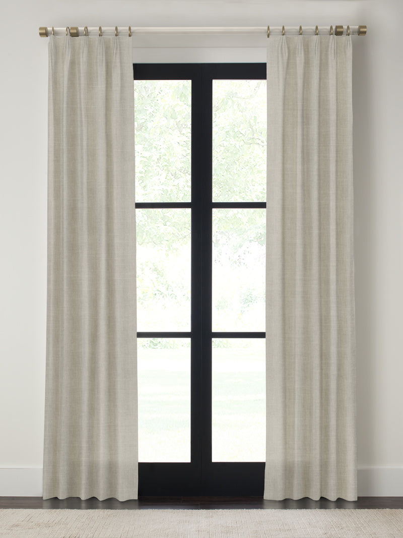 Quick Ship Panel , Euro Pleat, Pacific Linen, Double Width
